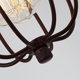 Lampă suspendată din metal cu pictură în stil mini vintage