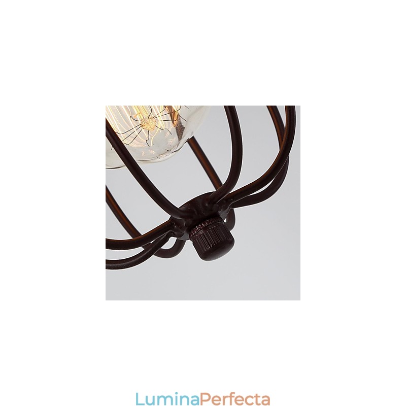 Lampă suspendată din metal cu pictură în stil mini vintage