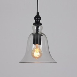 Candelabru din sticlă retro, industrial, de epocă, lampă de noptieră minimalistă, culoare clară