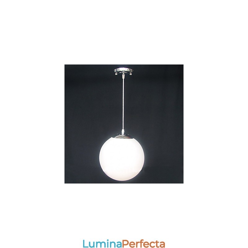 Candelabru decorativ cu bile de sticlă albă contractată