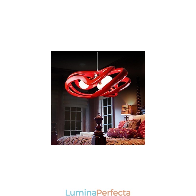 Lampă suspendată din rășină cu pictură modernă contemporană