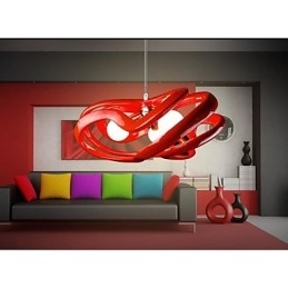 Lampă suspendată din rășină cu pictură modernă contemporană