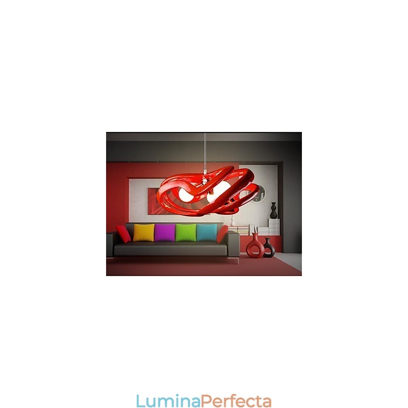 Lampă suspendată din rășină cu pictură modernă contemporană