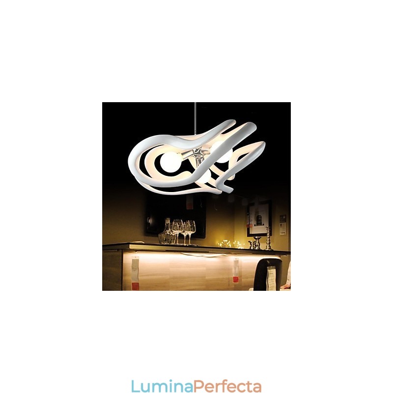 Lampă suspendată din rășină cu pictură modernă contemporană