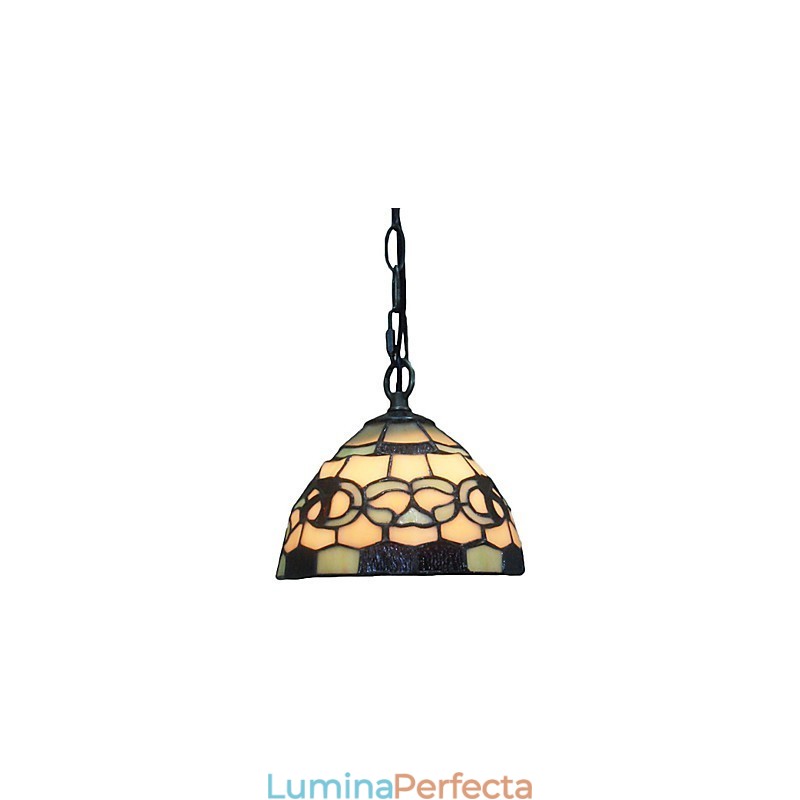 Lampă suspendată cu 1 lumină cu abajur din sticlă