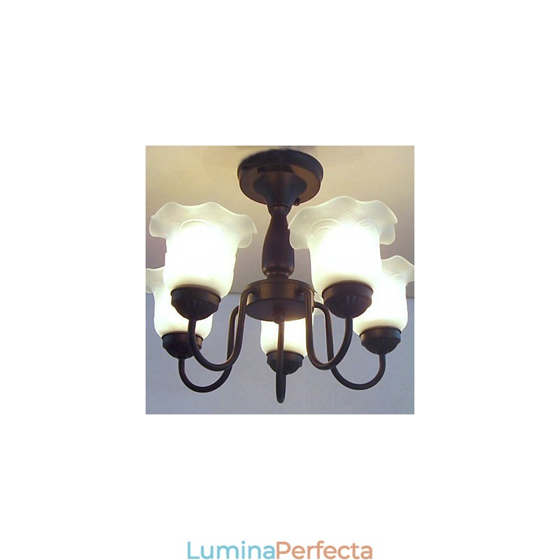 Candelabru din metal cu pictură clasică tradițională