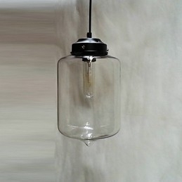 Pandantiv cu design sticle, pictură minimalistă de fier cu 1 lumină