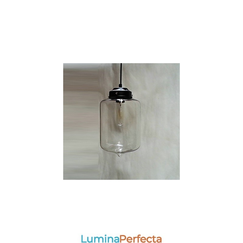 Pandantiv cu design sticle, pictură minimalistă de fier cu 1 lumină