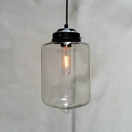 Pandantiv cu design sticle, pictură minimalistă de fier cu 1 lumină