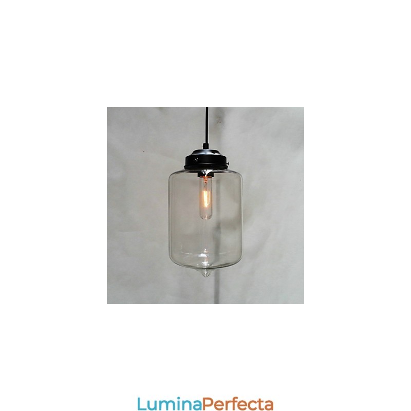Pandantiv cu design sticle, pictură minimalistă de fier cu 1 lumină