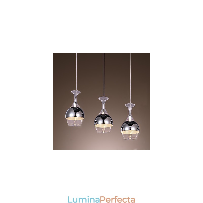Pandantiv creativ în stil francez cu 3 lumini în formă de pahar