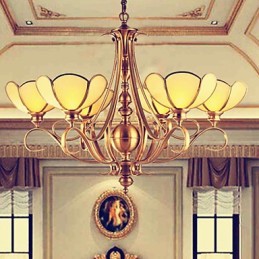 Candelabru din metal tradițional clasic rustic Lodge alamă