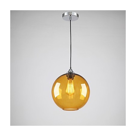 Lampă suspendată modernă din sticlă cu abajur din sticlă rotundă chihlimbar cu design cu bule Lampă suspendată modernă din sticlă cu abajur din sticlă rotundă chihlimbar cu design cu bule