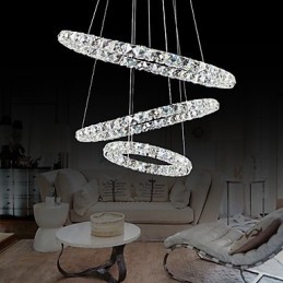Lampă suspendată modernă, contemporană, din metal cromat, de 44 W
