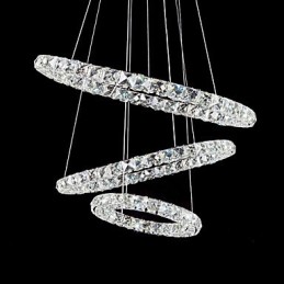 Lampă suspendată modernă, contemporană, din metal cromat, de 44 W