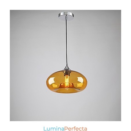Pandantiv cu 1 lumină, caracteristică modernă, cu abajur transparent Pandantiv cu 1 lumină, caracteristică modernă, cu abajur transparent