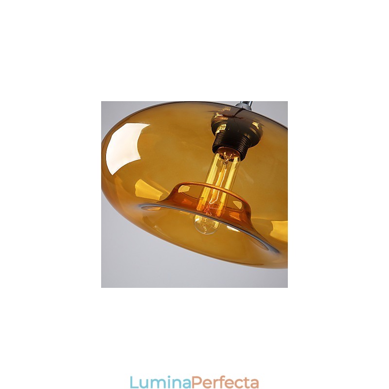 Pandantiv cu 1 lumină, caracteristică modernă, cu abajur transparent
