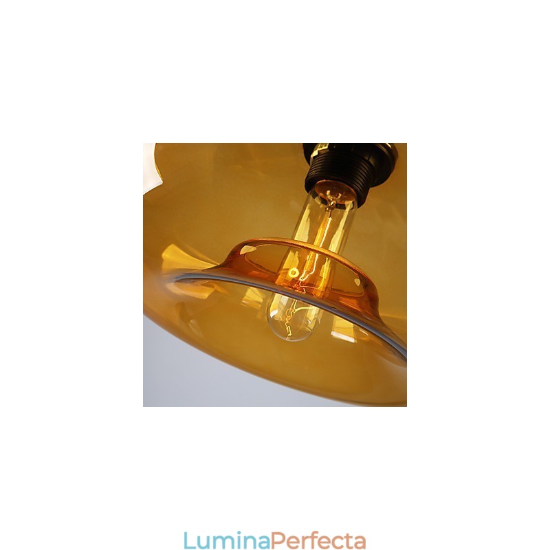 Pandantiv cu 1 lumină, caracteristică modernă, cu abajur transparent