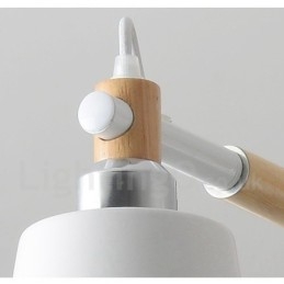 Candelabru modern contemporan din lemn cu 6 lumini
