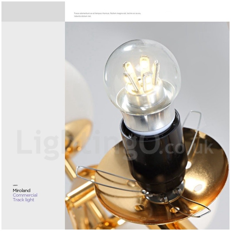 Candelabru modern contemporan cu 16 lumini cu abajur din sticlă și lampă