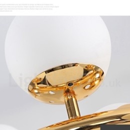 Candelabru contemporan modern cu 24 de lumini cu abajur din sticlă