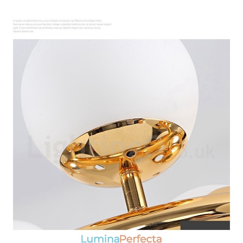 Candelabru contemporan modern cu 24 de lumini cu abajur din sticlă