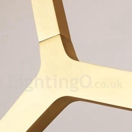 Candelabru modern contemporan cu 10 lumini (negru auriu)