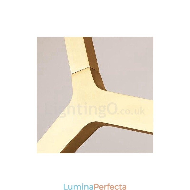 Candelabru modern contemporan cu 10 lumini (negru auriu)