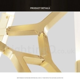 Candelabru modern contemporan cu 12 lumini (negru auriu)