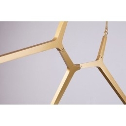 Candelabru modern contemporan cu 12 lumini (negru auriu)