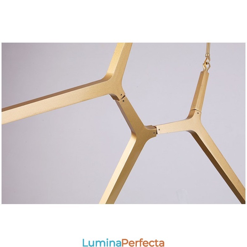 Candelabru modern contemporan cu 12 lumini (negru auriu)