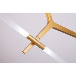 Candelabru modern contemporan cu 12 lumini (negru auriu)