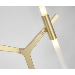 Candelabru modern contemporan cu 20 de lumini (negru auriu)