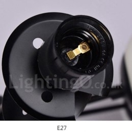 Candelabru din metal negru cu 12 lumini, 2 niveluri, cu abajur din sticlă, stil modern și contemporan