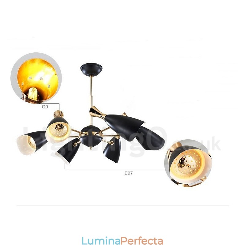 Candelabru modern contemporan cu 6 lumini