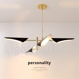 Candelabru modern contemporan cu 2 niveluri, cu 4 lumini