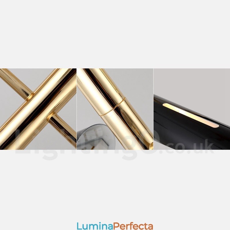 Candelabru modern contemporan cu 2 niveluri, cu 4 lumini