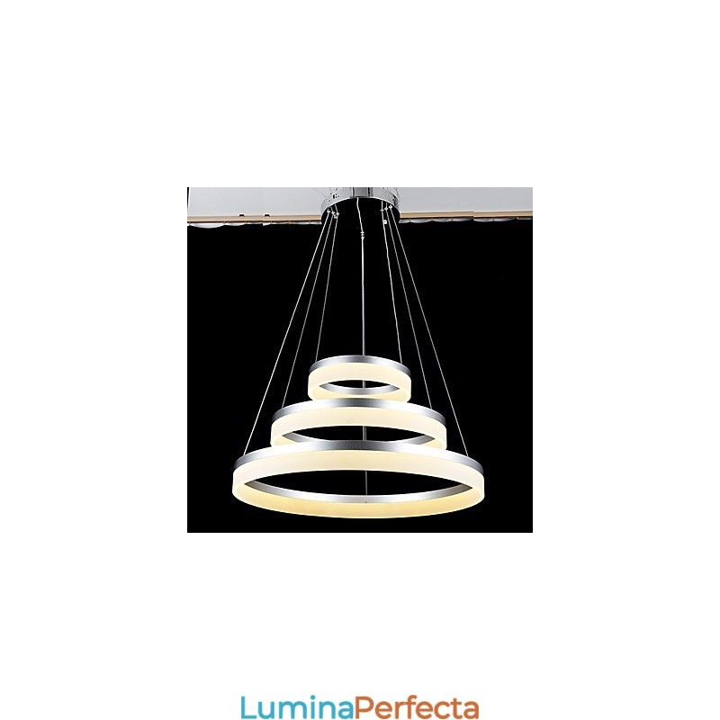 Lampă rotundă Lămpi moderne din acril Iluminat Plafoniere de lux cu trei inele