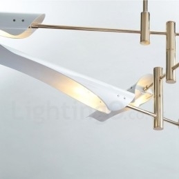 Candelabru modern contemporan cu 2 niveluri, cu 4 lumini