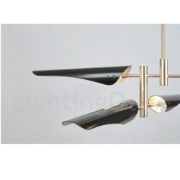 Candelabru modern contemporan cu 2 niveluri, cu 4 lumini