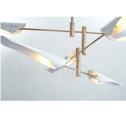 Candelabru modern contemporan cu 2 niveluri, cu 4 lumini