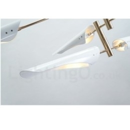 Candelabru modern contemporan cu 2 niveluri, cu 4 lumini