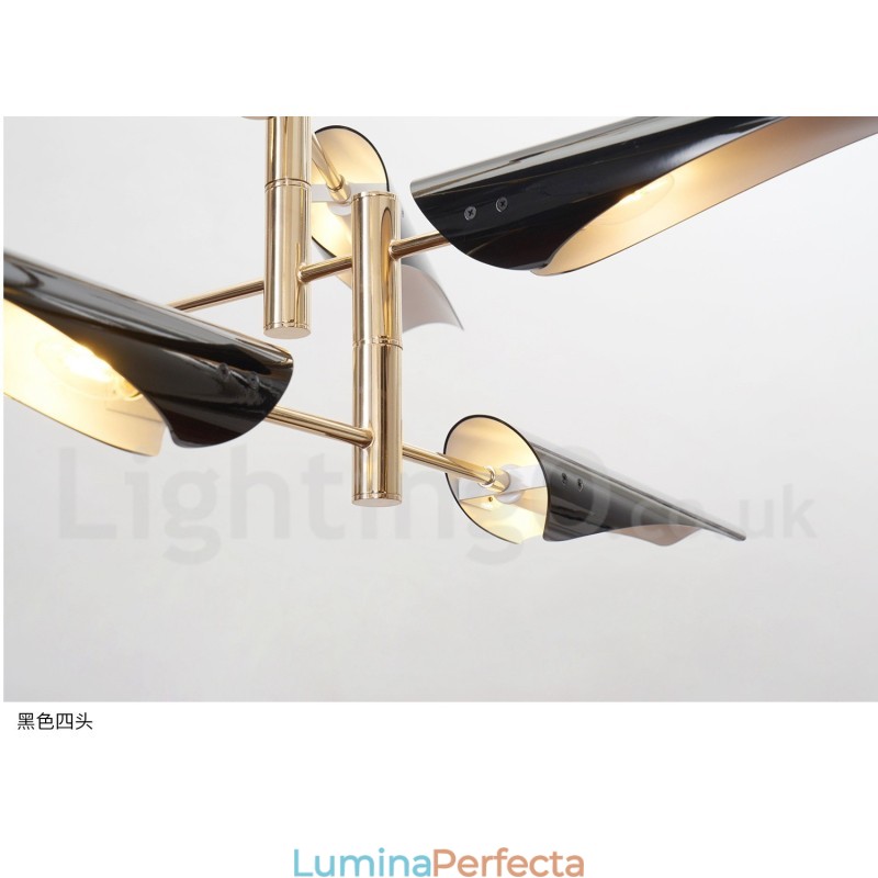 Candelabru modern contemporan cu 4 niveluri și 8 lumini