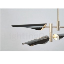 Candelabru modern contemporan cu 4 niveluri și 8 lumini