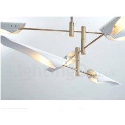 Candelabru modern contemporan cu 4 niveluri și 8 lumini
