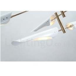 Candelabru modern contemporan cu 4 niveluri și 8 lumini