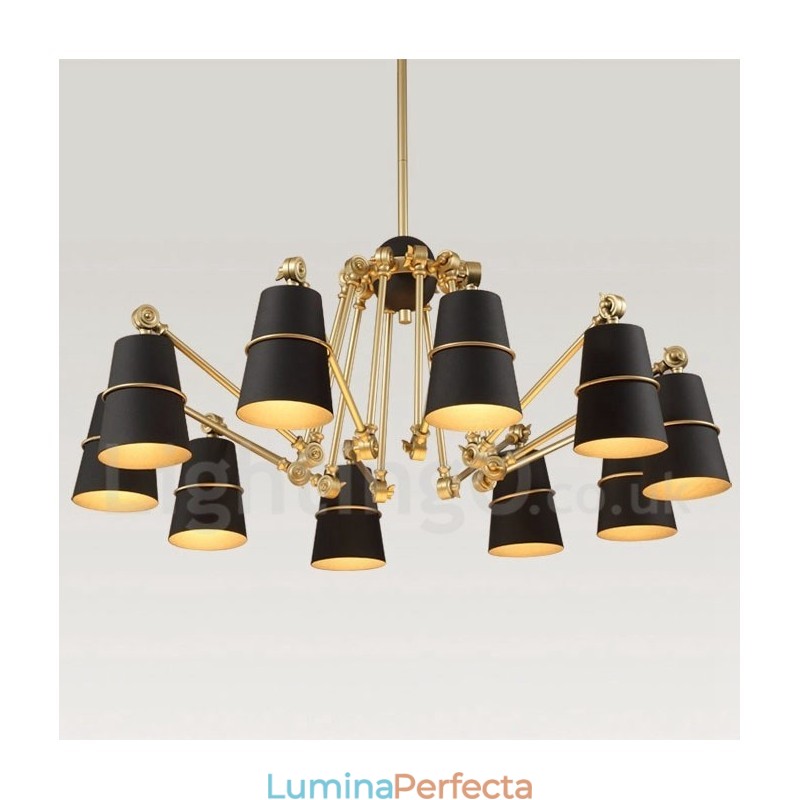 Candelabru cu 10 lumini cu lumină în stil modern și contemporan