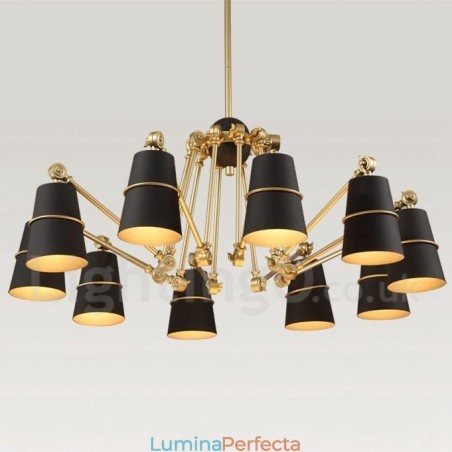 Candelabru cu 10 lumini cu lumină în stil modern și contemporan Candelabru cu 10 lumini cu lumină în stil modern și contemporan