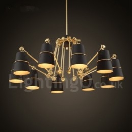 Candelabru cu 10 lumini cu lumină în stil modern și contemporan