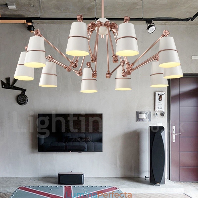 Candelabru cu 10 lumini cu lumină în stil modern și contemporan